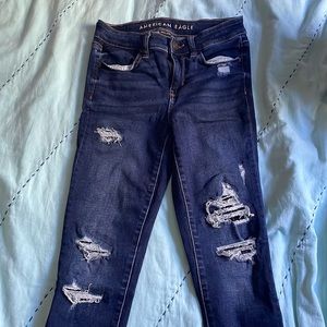 next level stretch jeans from american eagle.